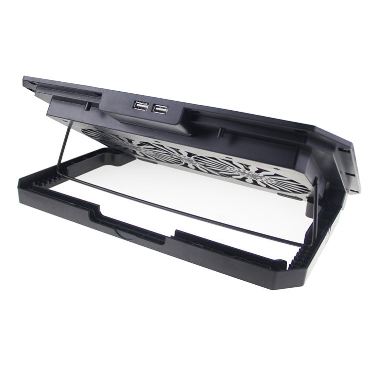 N22 Adjustable Laptop Cooling Stand Phone Holder Portable Notebook Cooler with 2 USB Ports