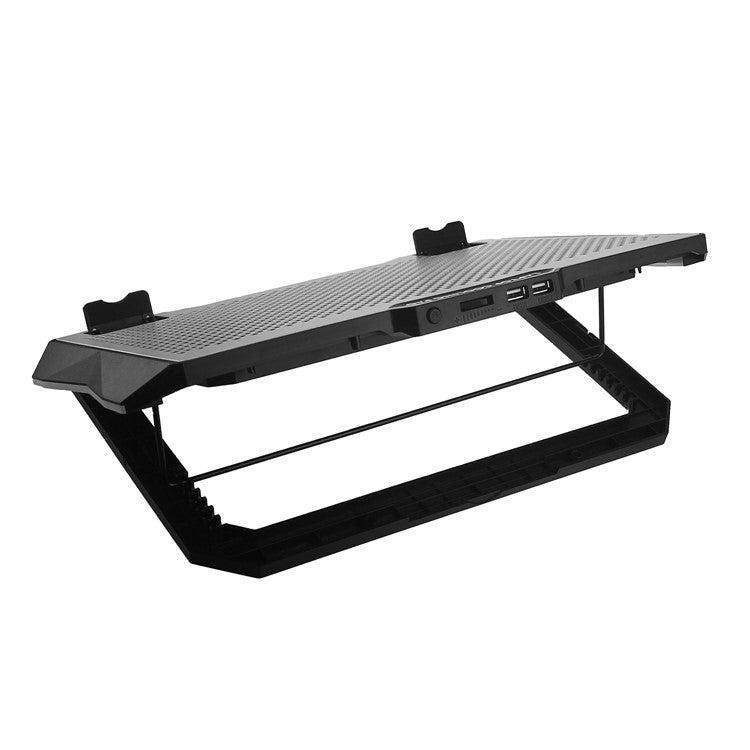 S608 RGB Light Laptop Cooler 8 Fans Adjustable Height Notebook Cooling Pad with Phone Holder