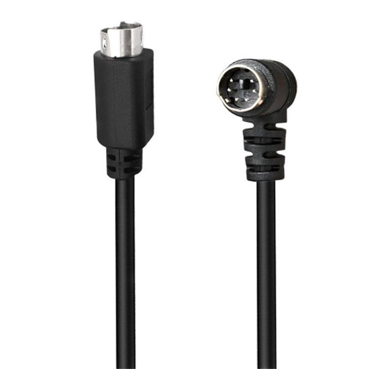 Mini DIN 6 Pin Cable 3 Meter Male Right Angle to Male Straight Connector Copper Core Extension Cord