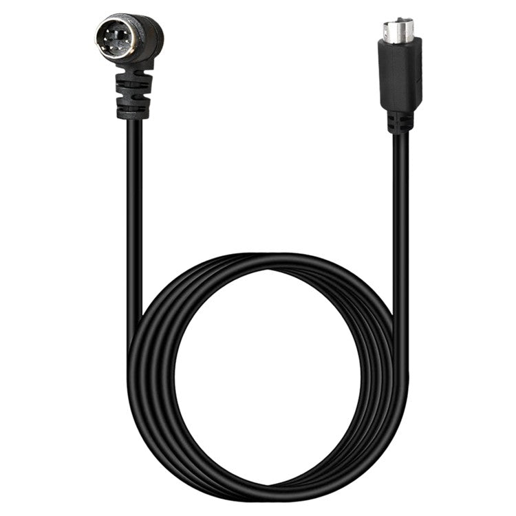 Mini DIN 6 Pin Cable 0.5 Meter Male Right Angle to Male Straight Connector Copper Core Extension Cord