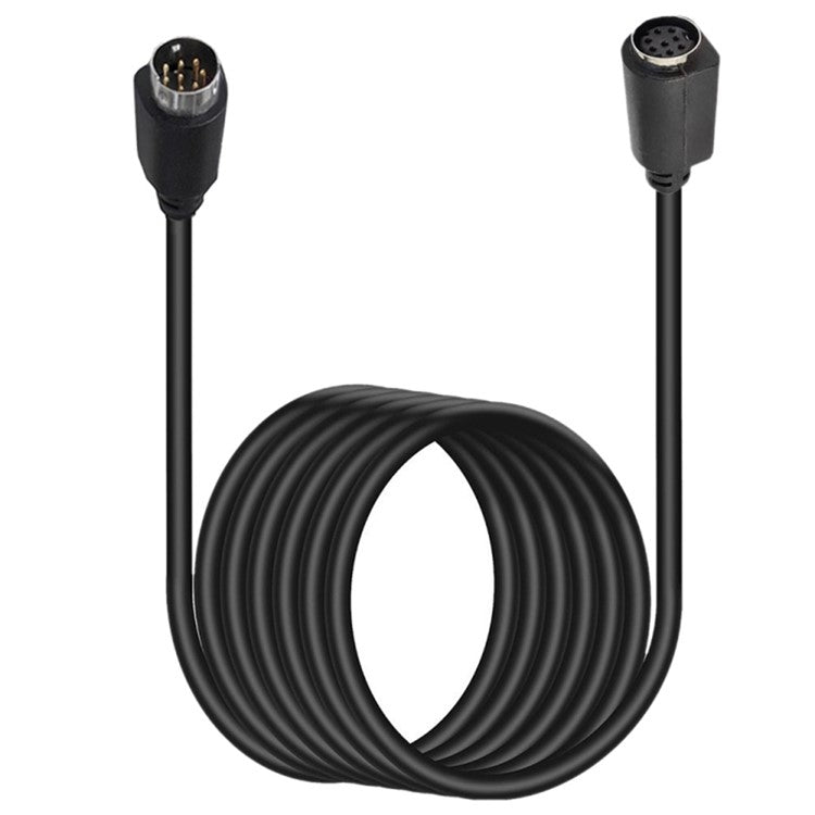 0.5m S-Video Cable Mini DIN 8 Pin Male to Female Cord for Set Top Box Computer TV Monitor - Black