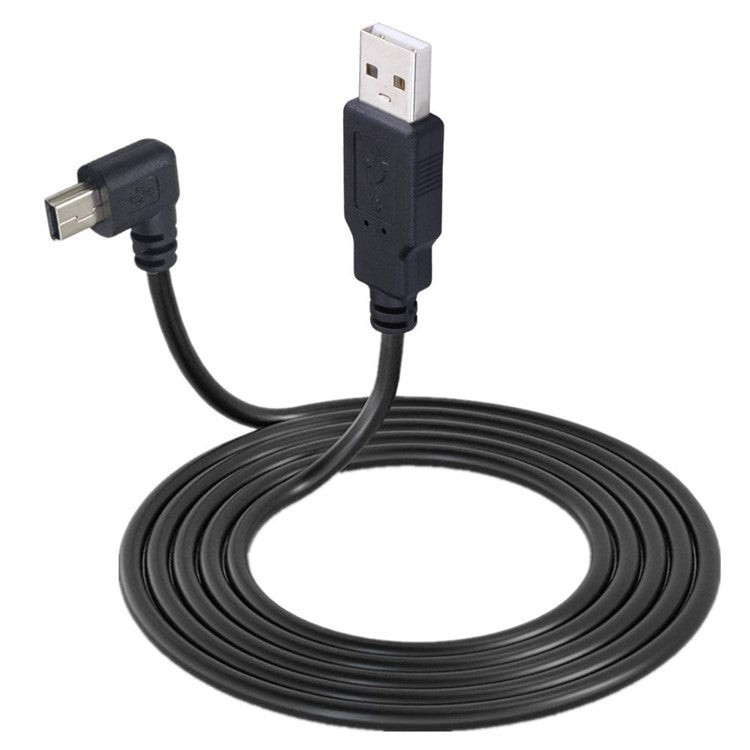 JUNSUNMAY 1.5m USB A 2.0 to Mini B 5 Pin Adapter Cable for Hard Drive / Digital Camera / Phone - Right Elbow