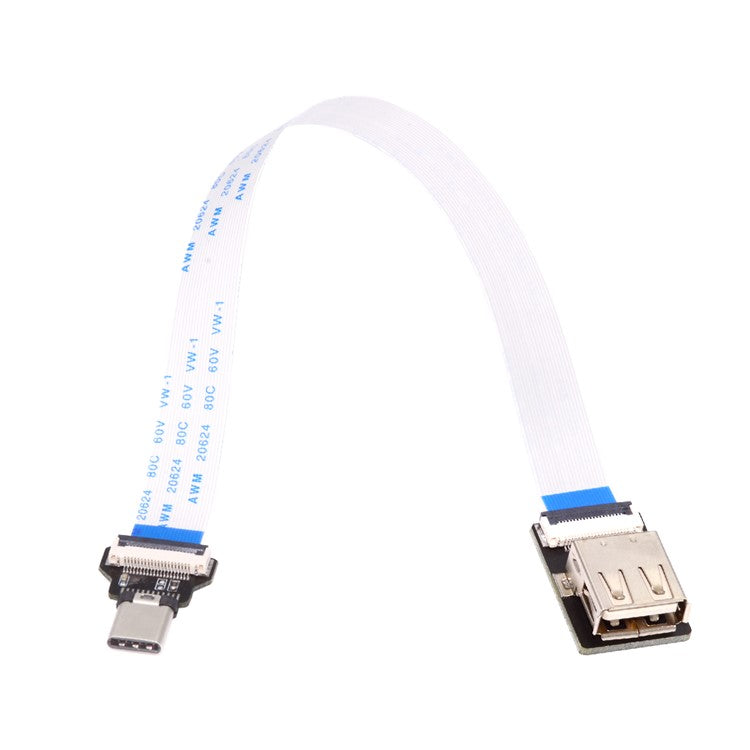 UC-019-AF CN-008-OTG / CN-009-0.13M / CN-011-FE 13cm Type-C Male Host to USB 2.0 Type-A Female Target Data Flat Slim FPC Cable
