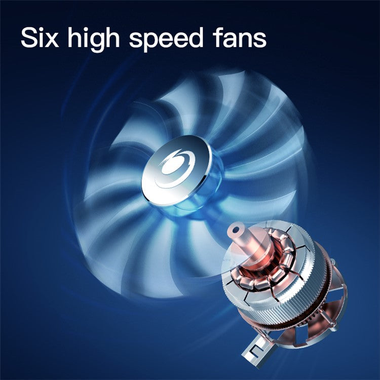 COOLCOLD F5 15.6-inch Laptop Cooling Base RGB Light Height Adjustable Notebook Cooler Stand with 2 USB Ports - Black / Blue