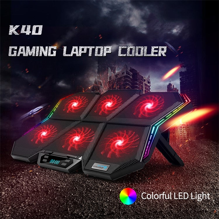 COOLCOLD Ice Magic 6 Laptop Cooling Base RGB Light Height Adjustable Notebook Cooler Stand