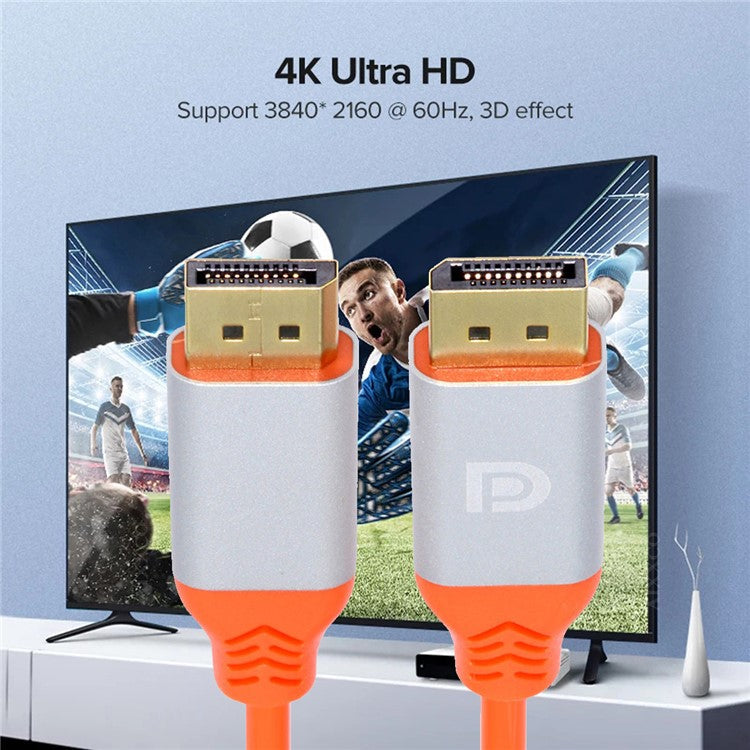 DP-004-1.0M DP Male to DP Male Connection Cable 4K Displayport PVC High Flex Monitor Cord (OD=4.8MM)