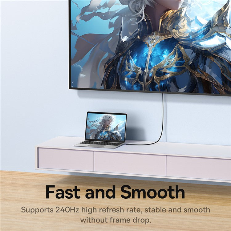 BASEUS BS-OH139 High Definition Series 1.5m Type-C to DP 8K Adapter Line DisplayPort Cable - Black