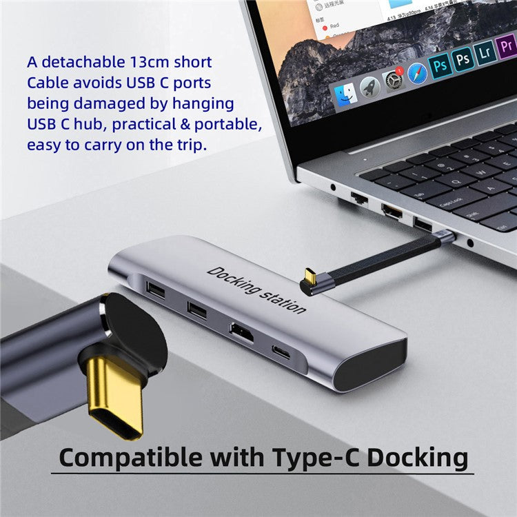 UC-002-0.13U 13cm Up Angled 240W Type-C Male to Male USB4 40Gbps 100W 8K Flat Slim FPC Data Cable for Laptop Phone