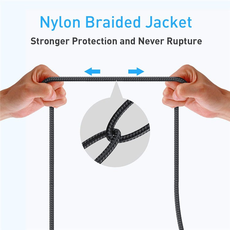 JUNSUNMAY 2m USB 3.0 Male to Female 2A Charging High Speed 5Gbps Data Cable Nylon Extension Cord