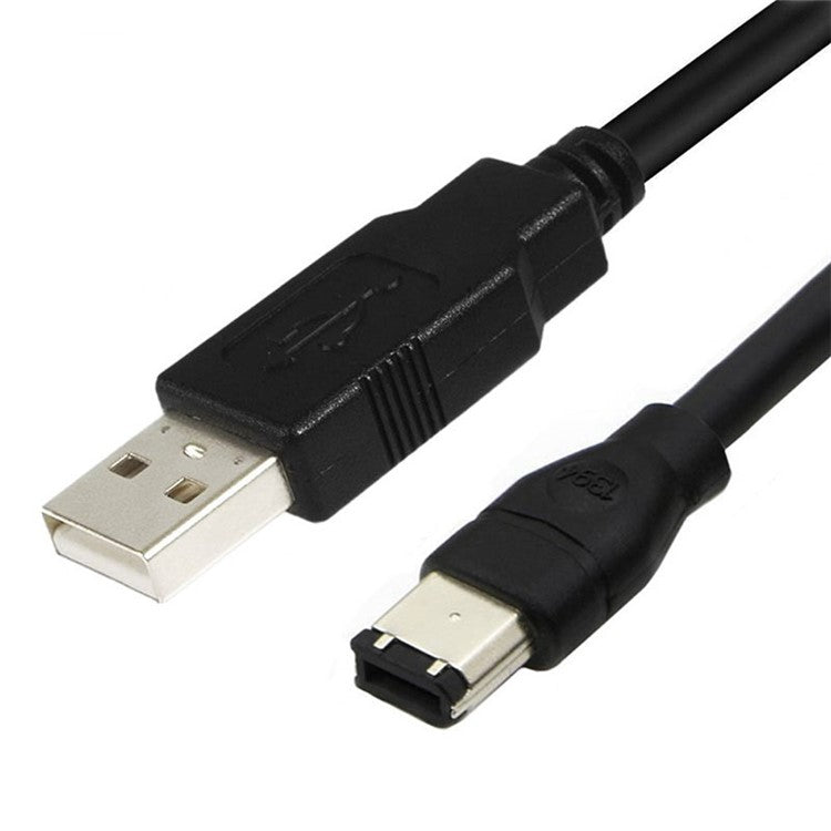 JUNSUNMAY 3m 480Mbps Firewire IEEE 1394 6 Pin Male to USB 2.0 Male Adapter Converter Cable