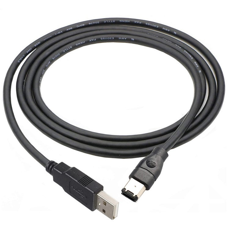 JUNSUNMAY 3m 480Mbps Firewire IEEE 1394 6 Pin Male to USB 2.0 Male Adapter Converter Cable