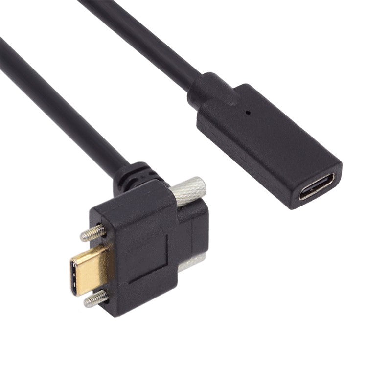 UC-041-UP 0.3m USB 3.1 Type C Up Angled Male to Female Extension Data Screw Locking Cable