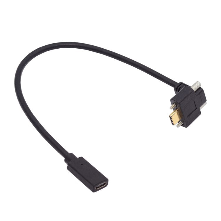 UC-041-UP 0.3m USB 3.1 Type C Up Angled Male to Female Extension Data Screw Locking Cable