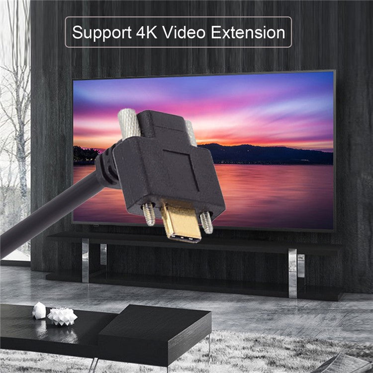 UC-041-UP 0.3m USB 3.1 Type C Up Angled Male to Female Extension Data Screw Locking Cable