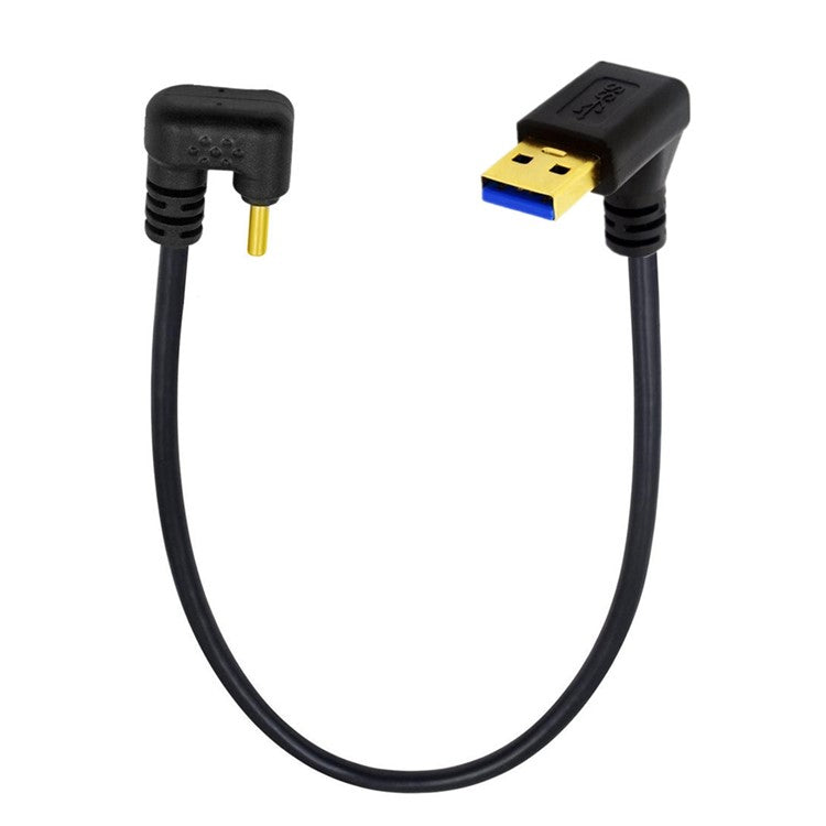 UC-101-DN 0.3m USB3.0 Type-A to USB-C Power Data Cable 90-degree Down Opposite U Shape Type