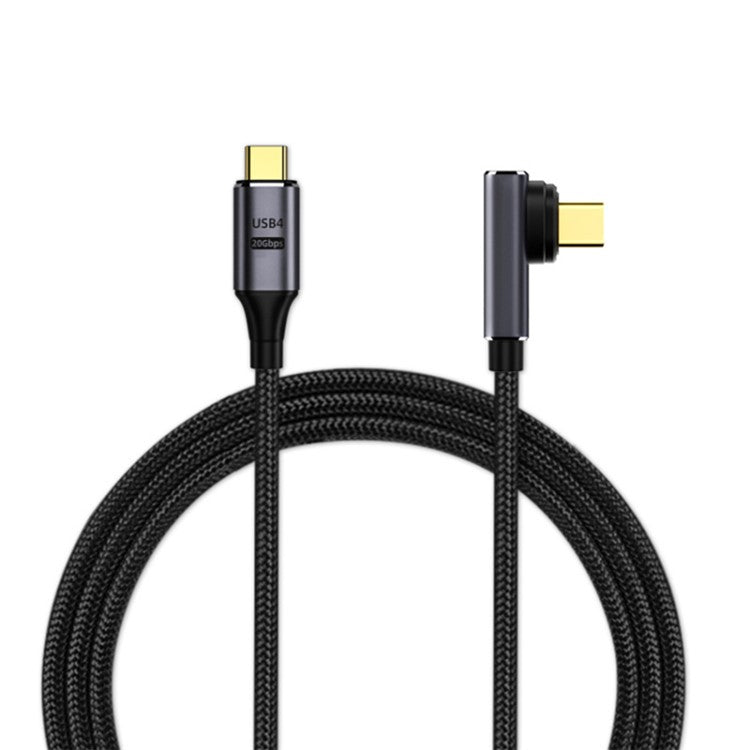 2m PD 100W 5A USB4.0 Front-Angled Magnetic Charging Cable 8K / 60hz Type-C to Type-C 20Gbps Data Cable