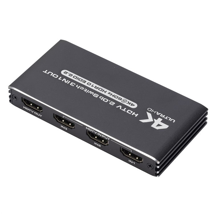 3 In 1 Out HDMI 2.0 Switcher 4K 60Hz Video Sharing Converter HDCP2.2 with Remote