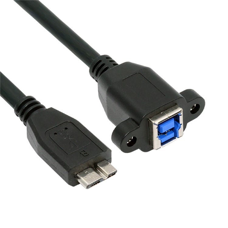 U3-087 5Gbps USB 3.0 Type-B Female to USB3.0 Micro-B Male Extension Cable for Disk SSD Camera Data 30cm