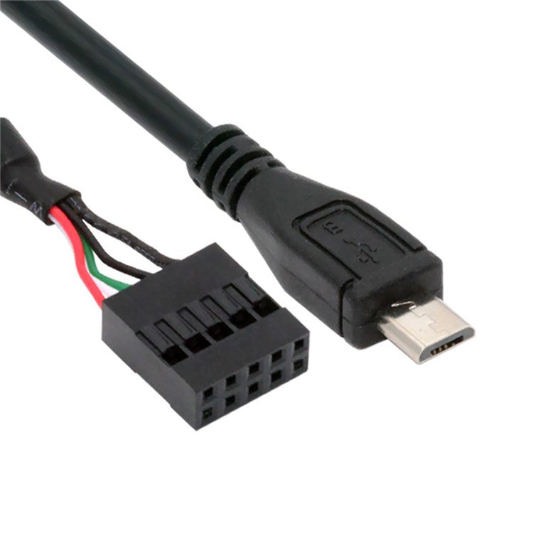 U2-018-MM USB 2.0 Motherboard 9pin 10pin Header to Micro USB 5pin Cable 50cm for Mini Monitor Sensor Panel Camera