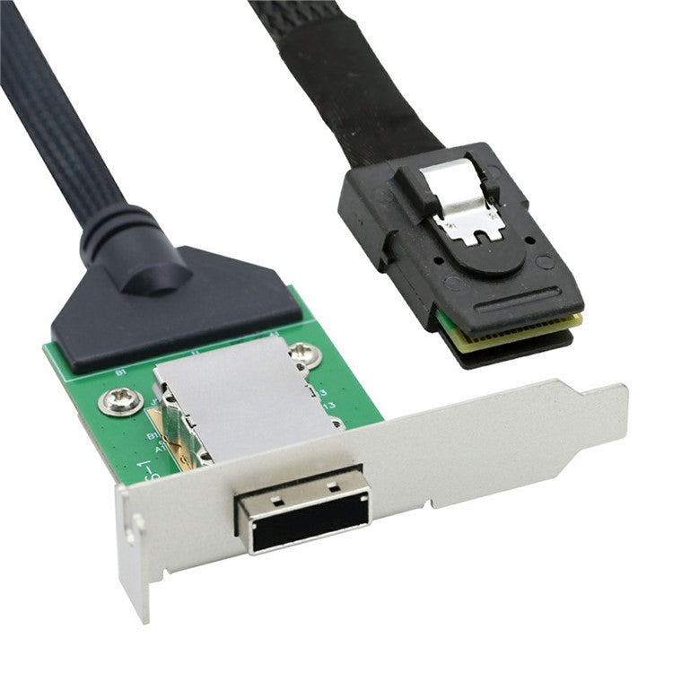 SF-083-36PIN Internal Mini SAS SFF-8087 Male to External SFF-8088 Female Extension Cable PCBA with Low Profile Bracket