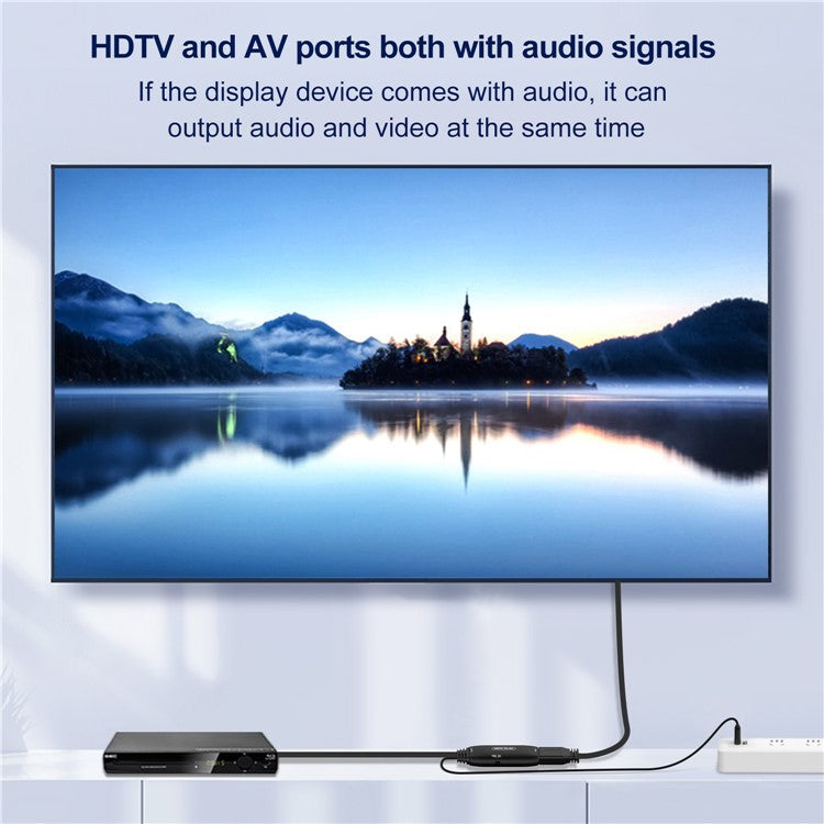 HW-2116 HDTV to AV Adapter HDMI to RCA / Cvbs Conversion Cable for Xbox 360 / TV Stick