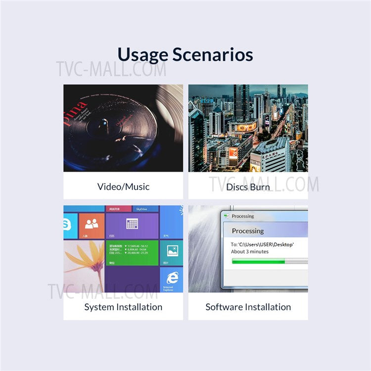 ORICO XD010-BK-BP USB 3.0 Portable External Blue-ray Drive CD DVD Player Rewriter Writer Reader for MacBook Air Pro for Windows Laptop PC