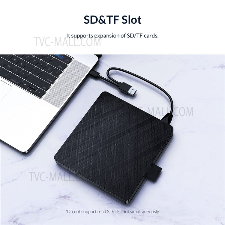 ORICO XD010-BK-BP USB 3.0 Portable External Blue-ray Drive CD DVD Player Rewriter Writer Reader for MacBook Air Pro for Windows Laptop PC