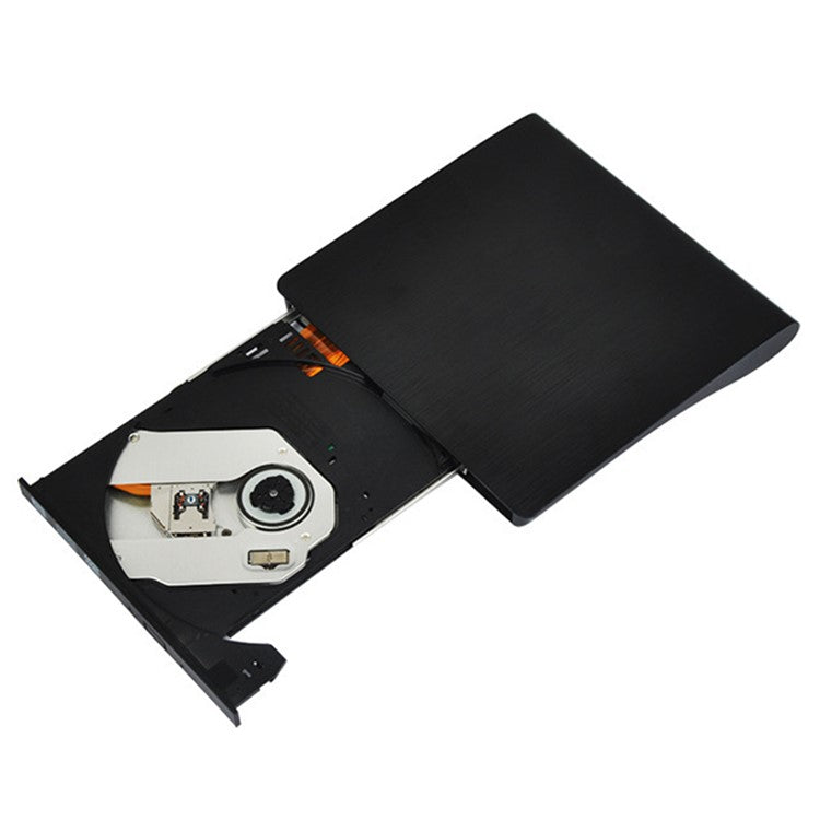 663 USB3.0 Computer Laptop External Optical Drive Burner Brushed High Speed CD DVD Burner - Black