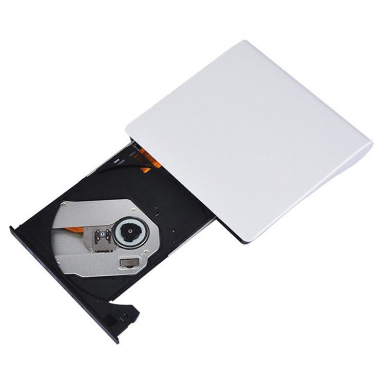 663 USB3.0 Computer Laptop External Optical Drive Burner Brushed High Speed CD DVD Burner - Black+White