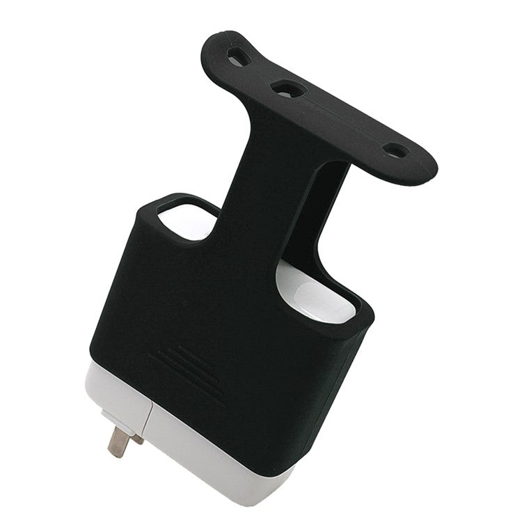 Soft Silicone Cover Charging Cable Organizer Protective Case for Apple MacBook USB-C Power Adapter 61W/96W - Black