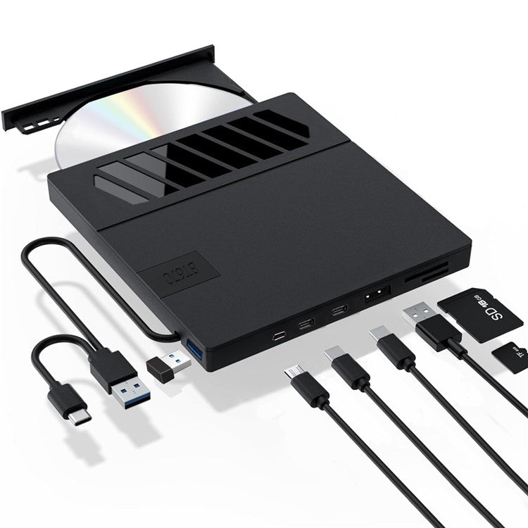 bt670 Multi-Function External Optical Drive DVD Burner Writer with SD TF Card Slot