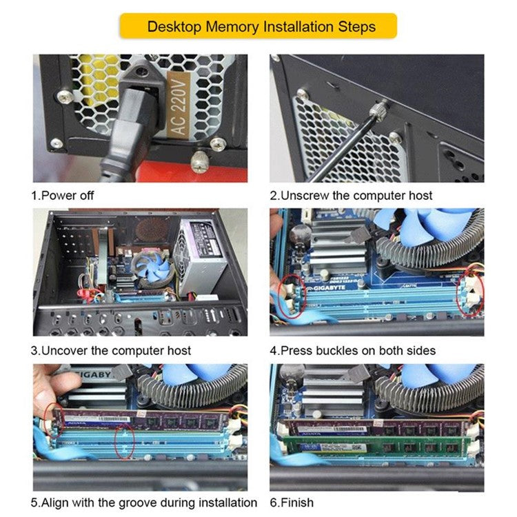 VASEKY DDR3 1600MHz 8G Memory PC Computer Fully Compatible Notebook 240Pin RAM Memory Module