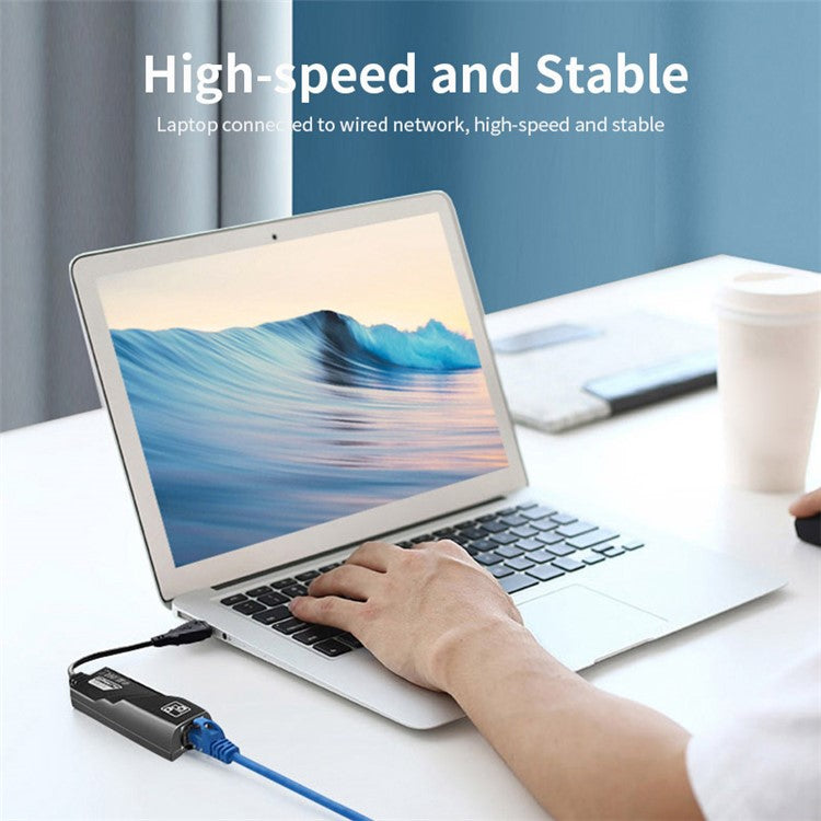 JUNSUNMAY USB 3.1 Type-C to RJ45 Gigabit Ethernet 1000Mbps Network Connector Laptop Adapter