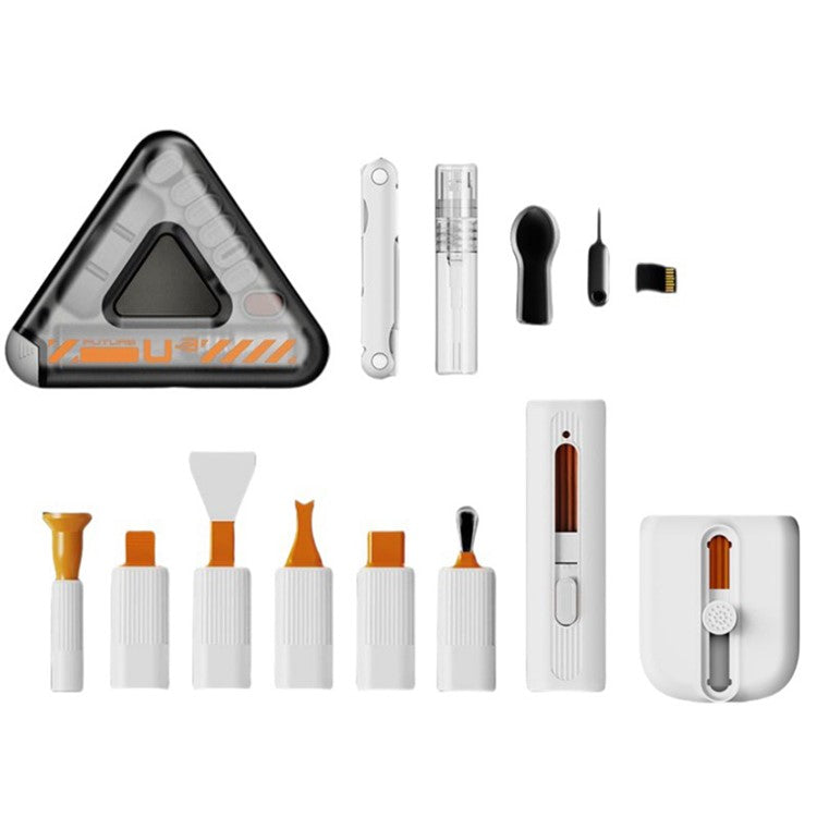 Q6C Multi-Functional Cell Phone Cleaning Brush Set for Laptops, Cameras, Bluetooth Earbuds, and Keyboards