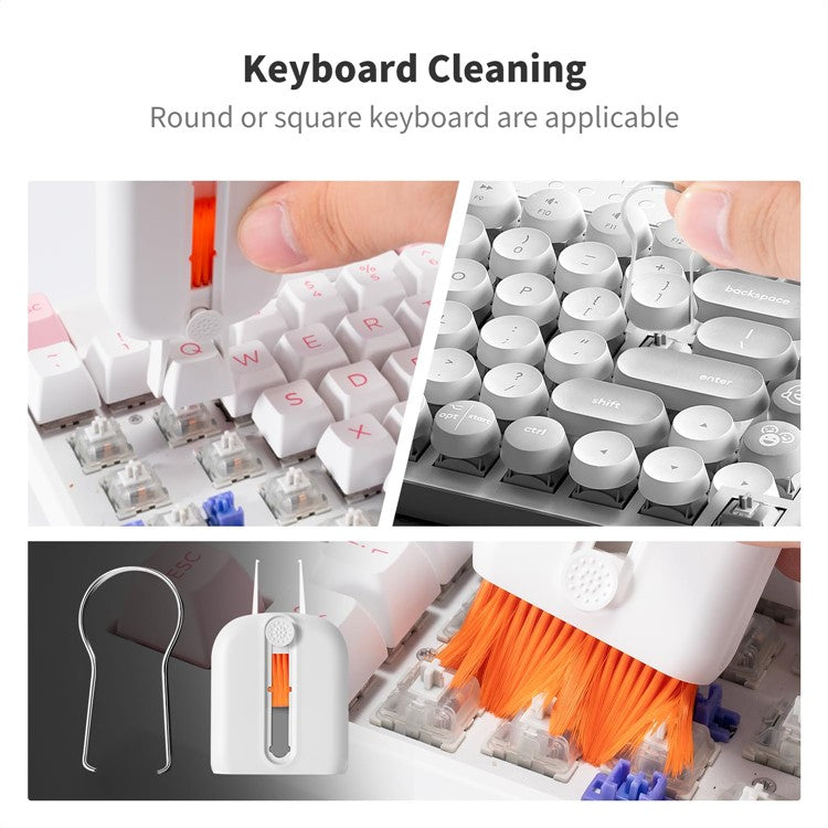 Q6C Multi-Functional Cell Phone Cleaning Brush Set for Laptops, Cameras, Bluetooth Earbuds, and Keyboards