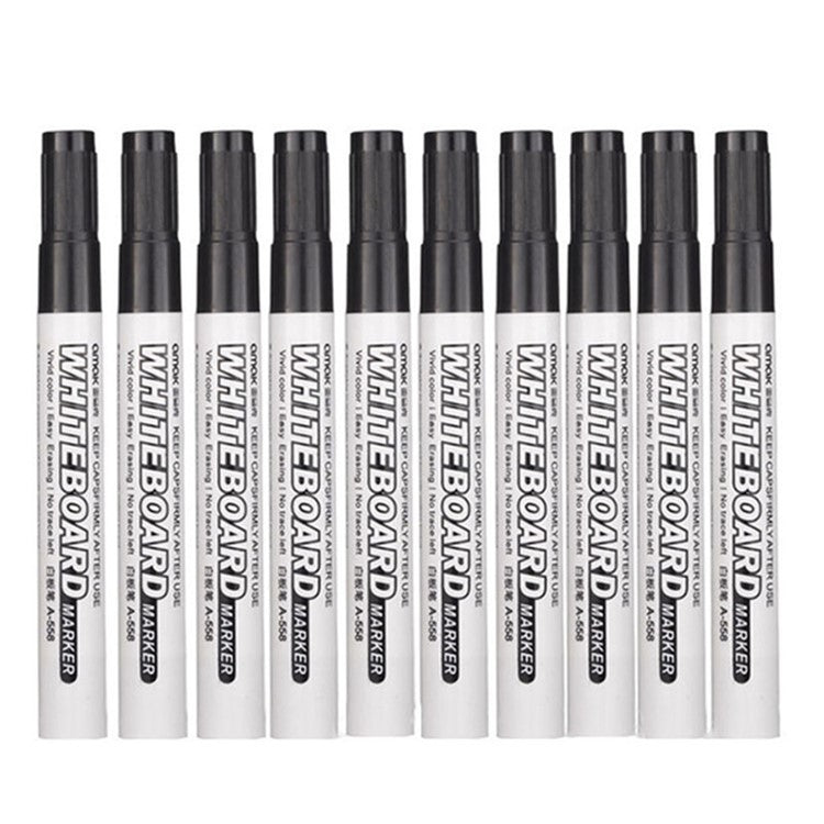 10-in-1 Whiteboard Marker Pen Painting Graffiti Drawing Pen - Black
