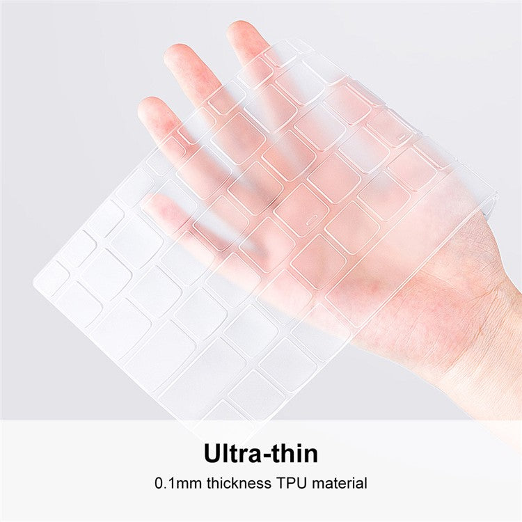 ENKAY HAT PRINCE TPU Keyboard Film (EU Version) for MacBook Pro 14 inch (A2442) / 16 inch (A2485) / Air 15 inch (2023) A2941 / 13 inch (2024) A2681