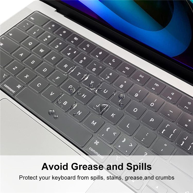 ENKAY HAT PRINCE TPU Keyboard Film (EU Version) for MacBook Pro 14 inch (A2442) / 16 inch (A2485) / Air 15 inch (2023) A2941 / 13 inch (2024) A2681