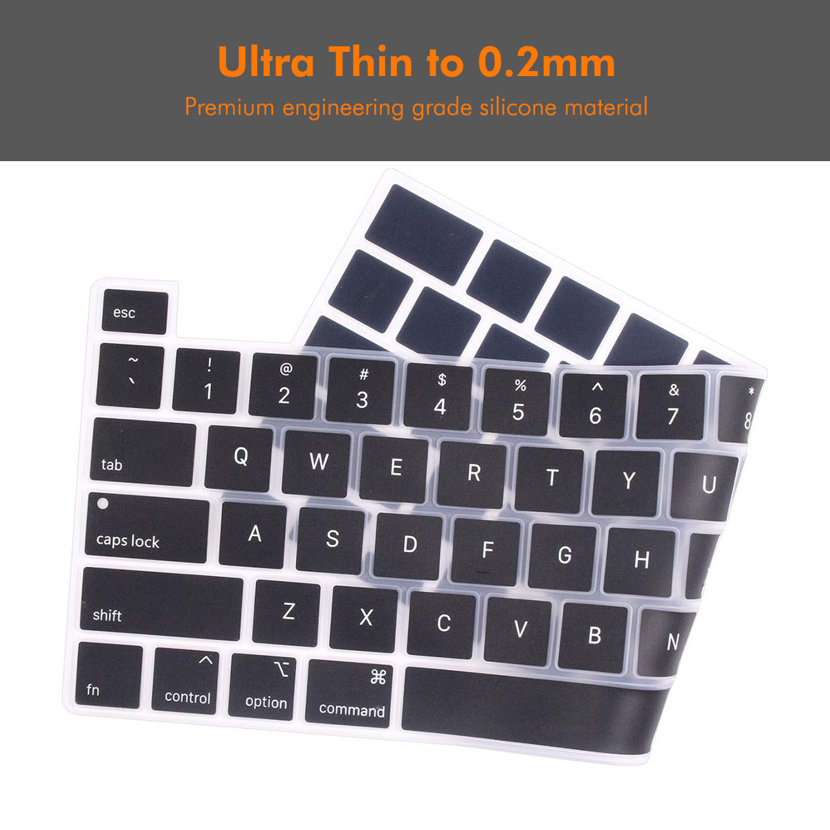 MacBook Pro 13.3 (A2289/A2338) / Pro 16 (A2141) ENKAY US Version Keyboard Cover Soft Silicone Protective Film - Black