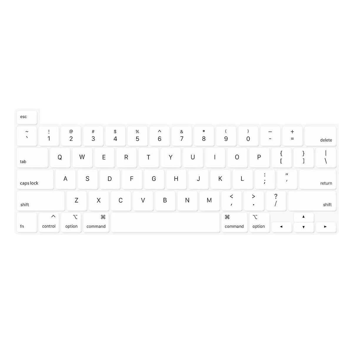 MacBook Pro 13.3 (A2289/A2338) / Pro 16 (A2141) ENKAY US Version Keyboard Cover Soft Silicone Protective Film - White