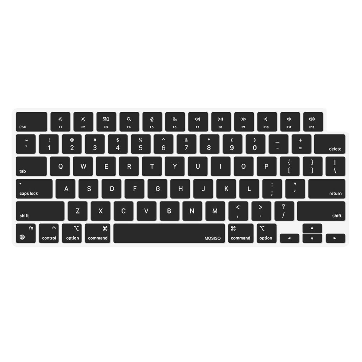 MacBook Pro 14.2 / Pro 16.2 / Air 13.6 / Air 15.3 ENKAY US Version Keyboard Cover Soft Silicone Protective Film - Black