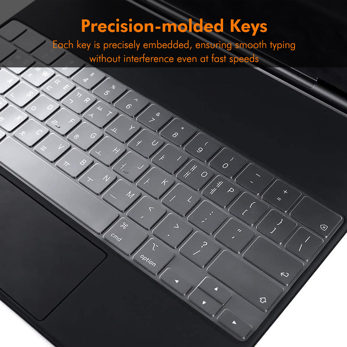 iPad Air 13 (2024) / iPad Pro 12.9 (2022/2021/2020) ENKAY US Version Magic Keyboard Cover Soft TPU Protective Film - Transparent