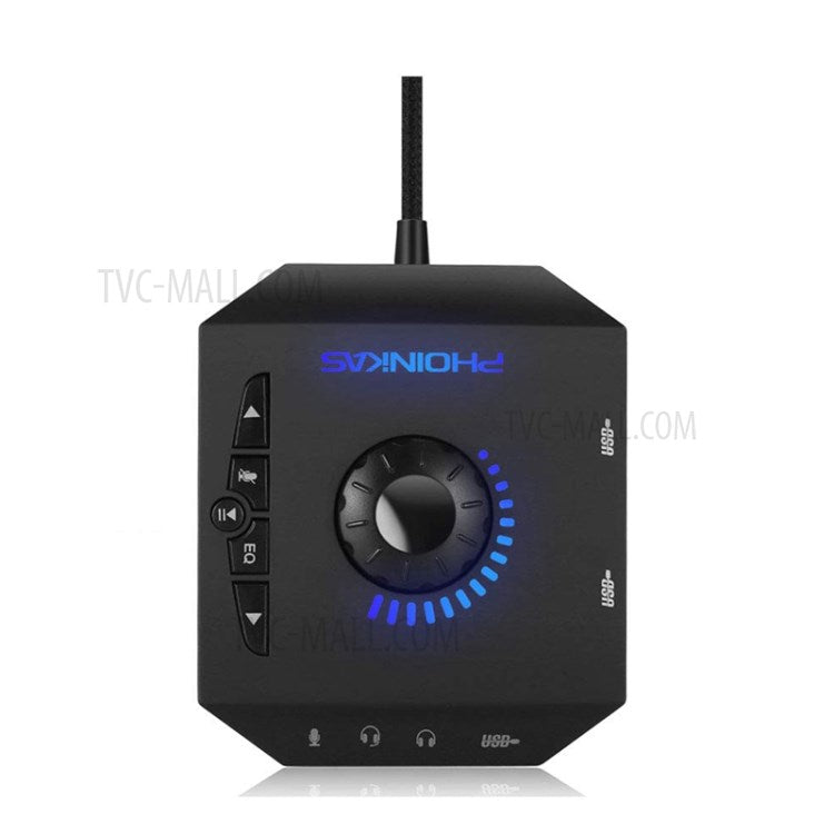 PHOINIKAS T10 Multi-function External Sound Card Independent Drive-free Computer Converter Hub