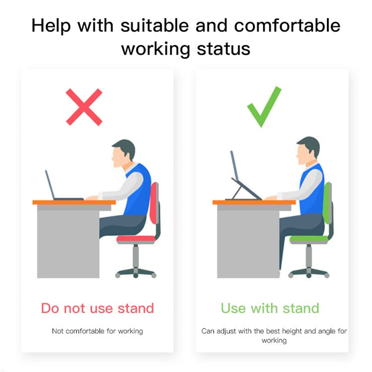 YESIDO LP04 Adjustable Aluminum Alloy Laptop Riser Desktop Stand Holder for Notebook Computer