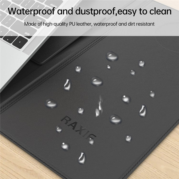 Multifunction Desk Mat PU Leather Laptop Riser Phone Book Holder Stand Waterproof Table Placemat Mouse Pad