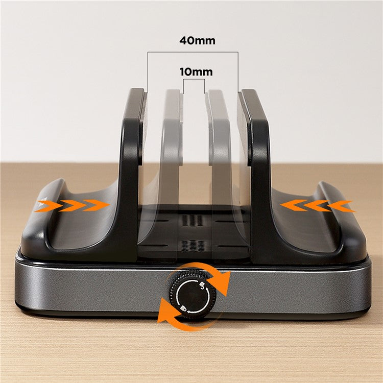 JOYROOM JR-ZS374 Vertical Laptop Stand Adjustable Laptop Holder PC Desk Supports for 10-18 inch Laptop - Black