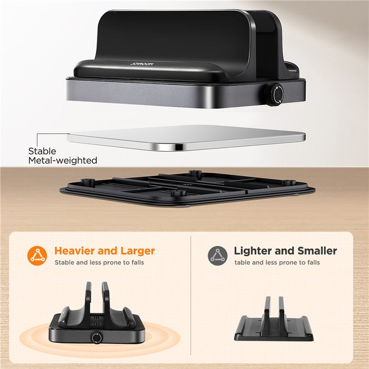 JOYROOM JR-ZS374 Vertical Laptop Stand Adjustable Laptop Holder PC Desk Supports for 10-18 inch Laptop - Black