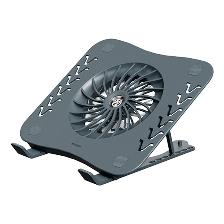 AZEADA AZ-X02 Folding Notebook Cooling Pad 7 Height Adjustable Laptop Tablets Stand with Cooling Fan - Grey