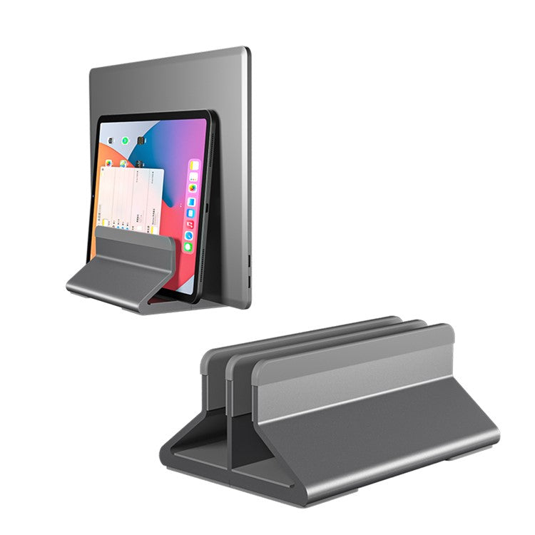 C4 Dual Slot Storage Base for Notebooks and Tablets Non-slip Aluminum Alloy Desk Stand