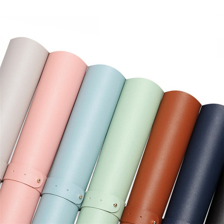 30x60cm Large Size PU Leather Double Sided Mouse Pad Waterproof Non-slip Mouse Mat Office Laptop Desk Mat - Pink/Blue